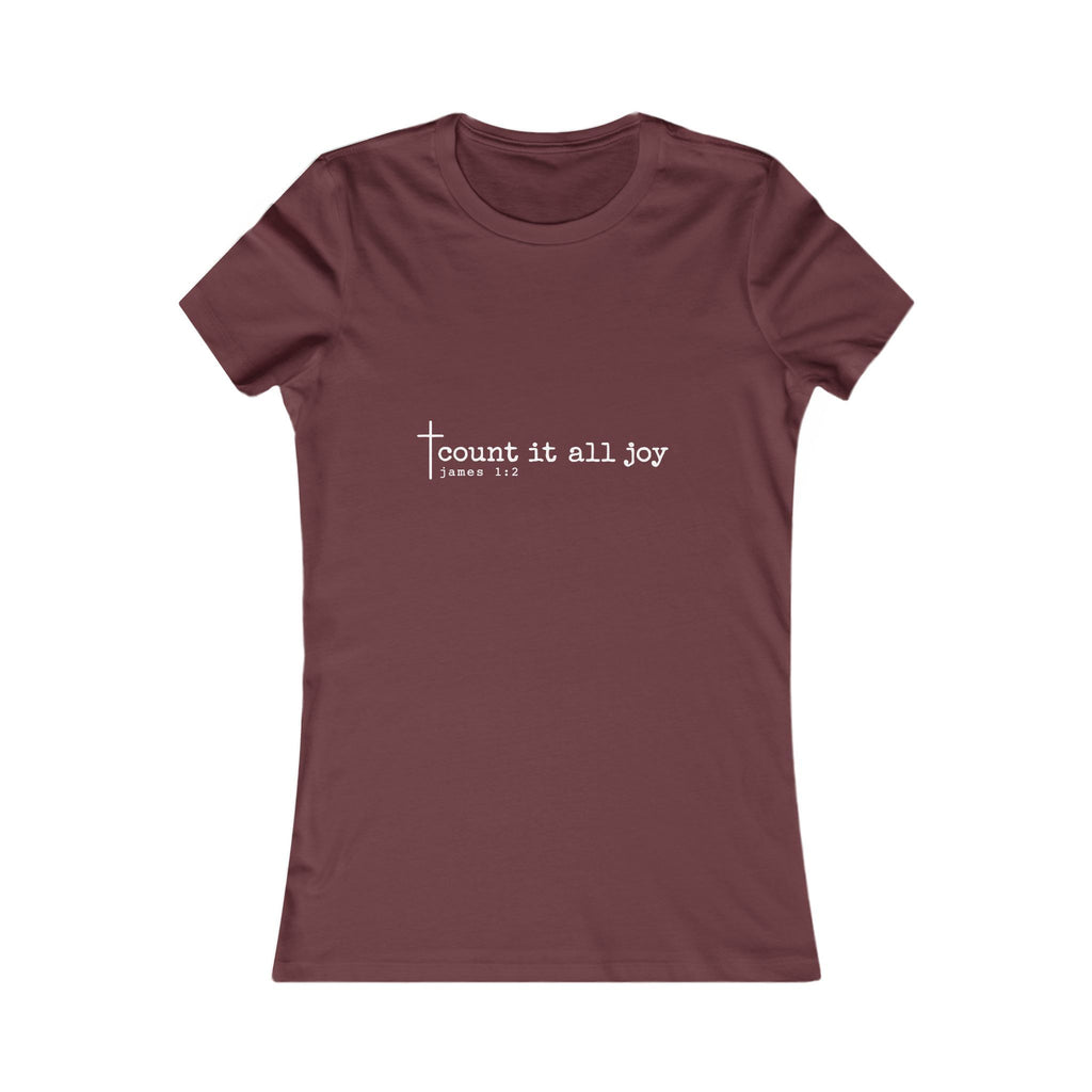 Count It All Joy Women’s Christian Tee | BEHOLD HER MARGINS | James 1:2