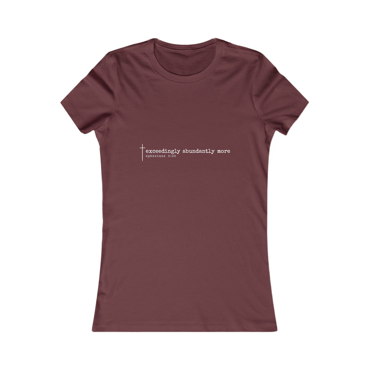 Exceedingly Abundantly More Women’s Christian Tee | BEHOLD HER MARGINS | Ephesians 3:20