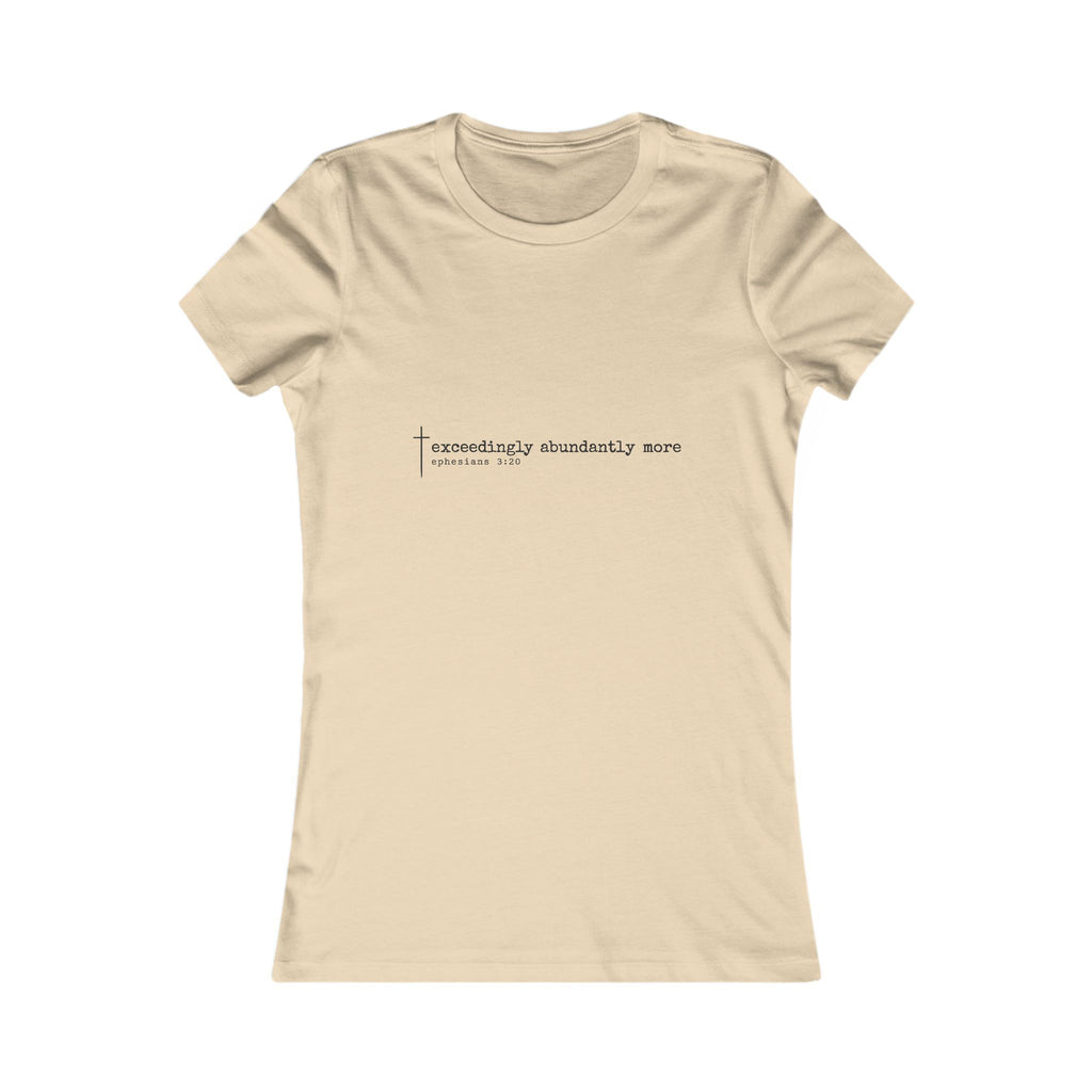 Exceedingly Abundantly More Women’s Christian Tee | BEHOLD HER MARGINS | Ephesians 3:20