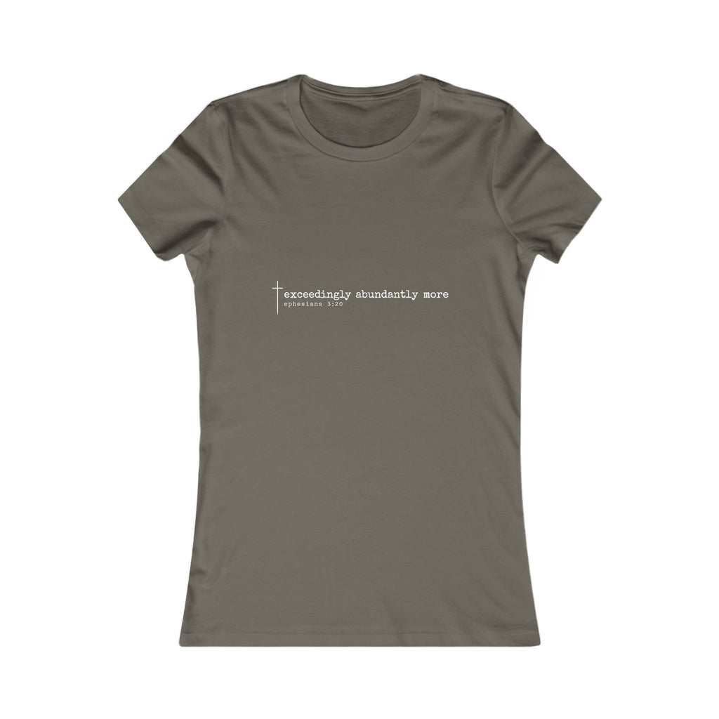 Exceedingly Abundantly More Women’s Christian Tee | BEHOLD HER MARGINS | Ephesians 3:20