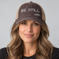 BE STILL Women's Christian Washed Mesh-Back Hat