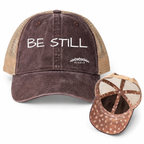 BE STILL Women's Christian Washed Mesh-Back Hat