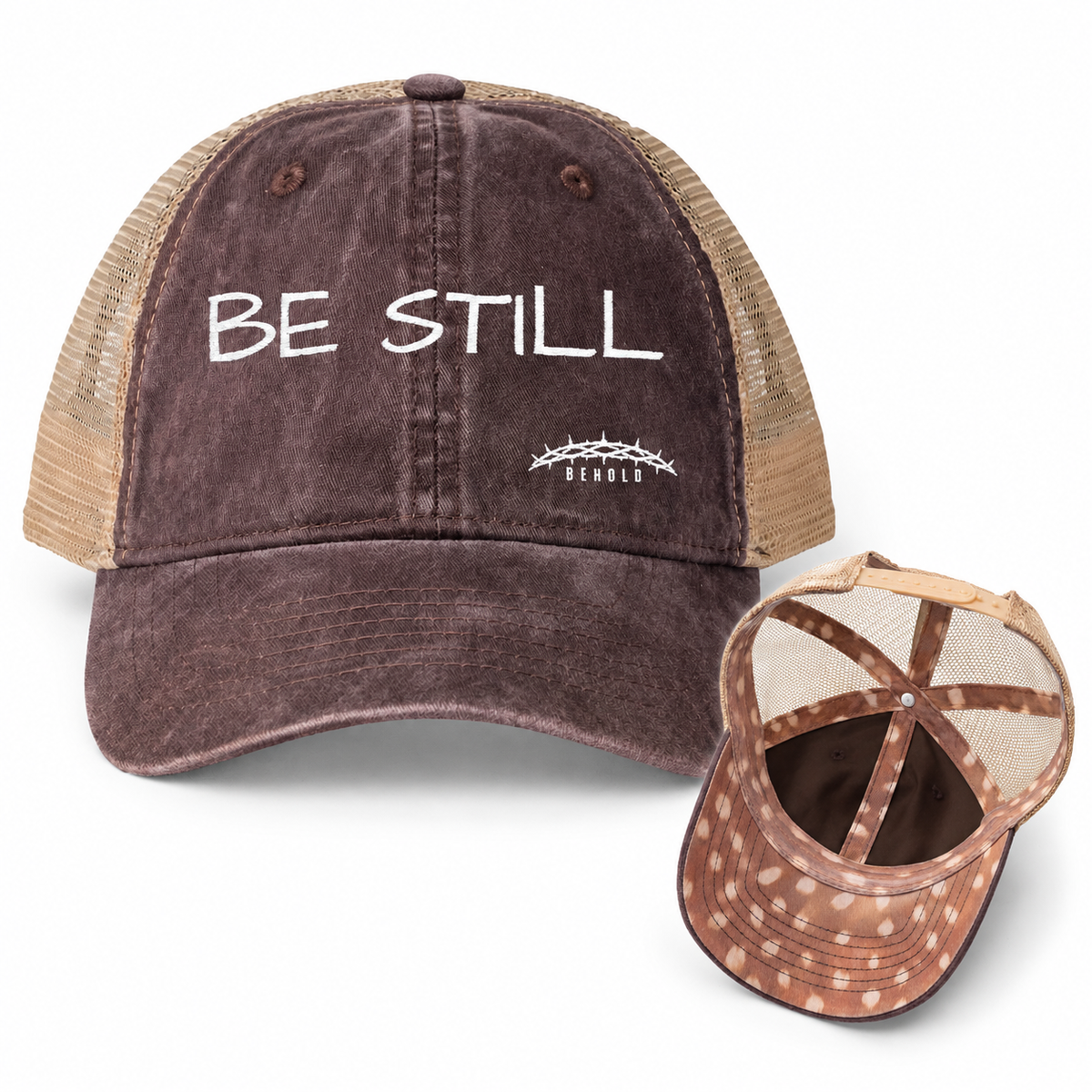 BE STILL Women's Christian Washed Mesh-Back Hat