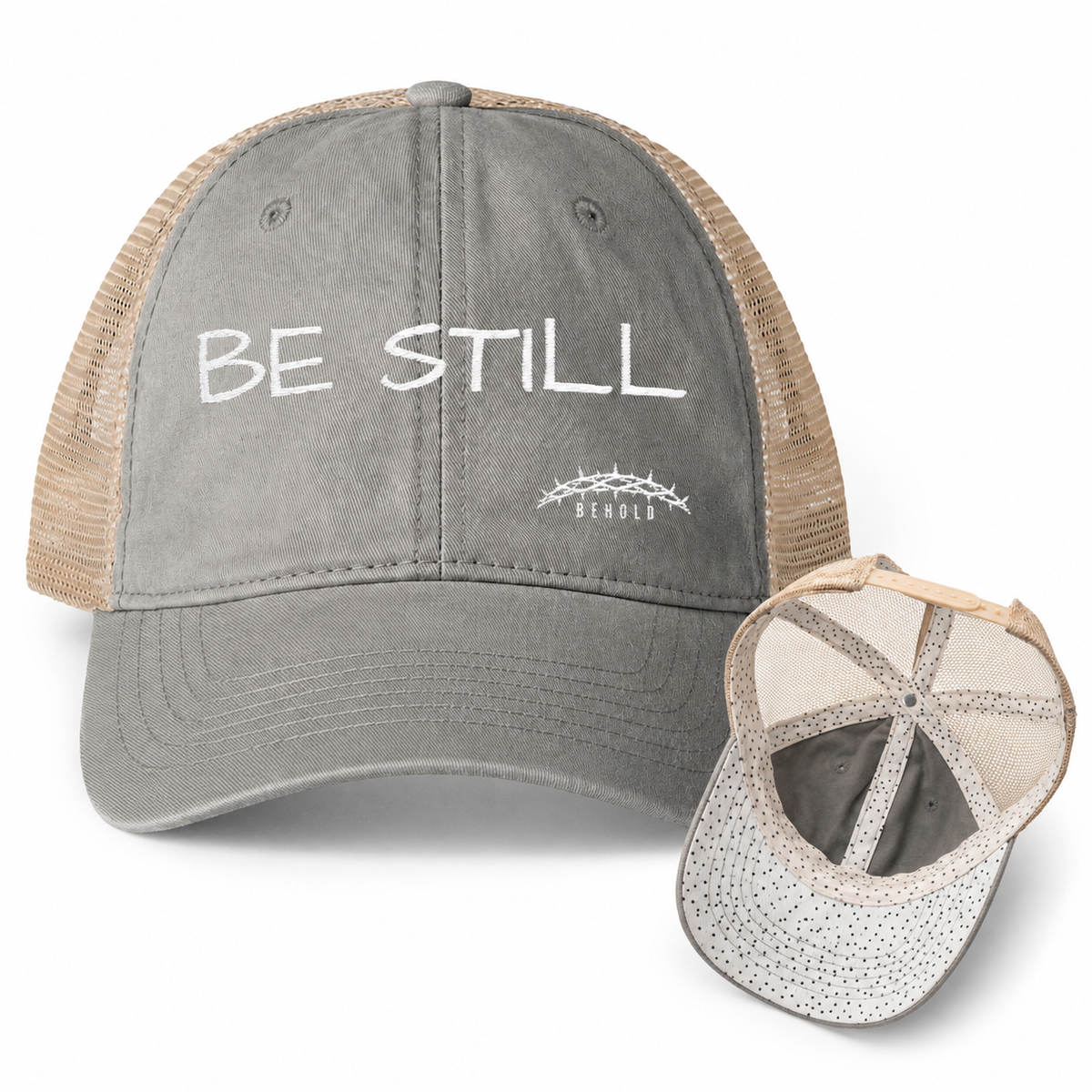 BE STILL Women's Christian Washed Mesh-Back Hat