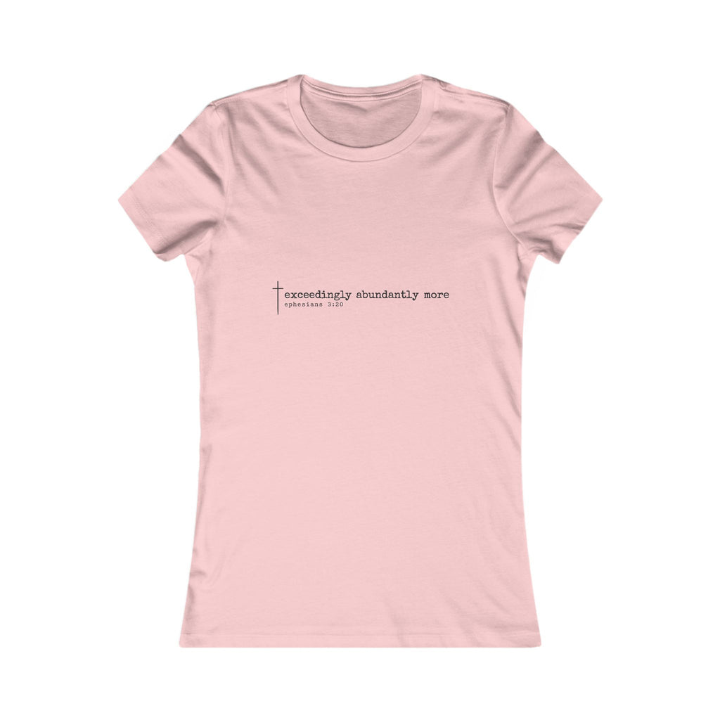 Exceedingly Abundantly More Women’s Christian Tee | BEHOLD HER MARGINS | Ephesians 3:20